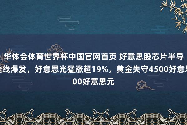华体会体育世界杯中国官网首页 好意思股芯片半导体全线爆发，好意思光猛涨超19%，黄金失守4500好意思元