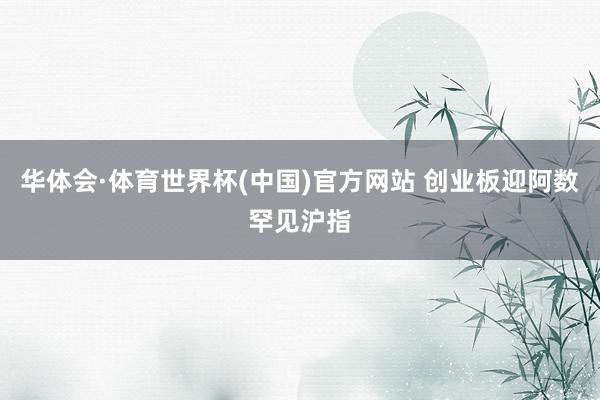 华体会·体育世界杯(中国)官方网站 创业板迎阿数罕见沪指