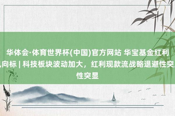 华体会·体育世界杯(中国)官方网站 华宝基金红利风向标 | 科技板块波动加大，红利现款流战略退避性突显