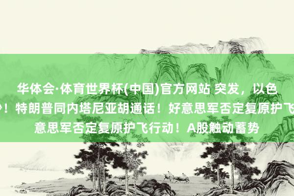 华体会·体育世界杯(中国)官方网站 突发，以色列空袭黎巴嫩、加沙！特朗普同内塔尼亚胡通话！好意思军否定复原护飞行动！A股触动蓄势