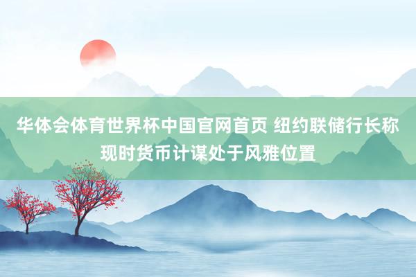 华体会体育世界杯中国官网首页 纽约联储行长称现时货币计谋处于风雅位置