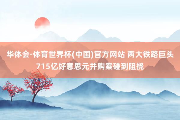 华体会·体育世界杯(中国)官方网站 两大铁路巨头715亿好意思元并购案碰到阻挠