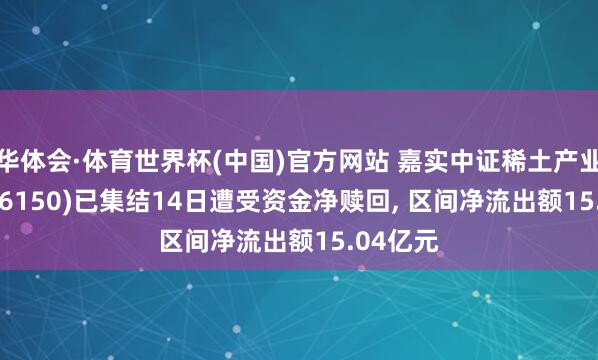 华体会·体育世界杯(中国)官方网站 嘉实中证稀土产业ETF(516150)已集结14日遭受资金净赎回, 区间净流出额15.04亿元