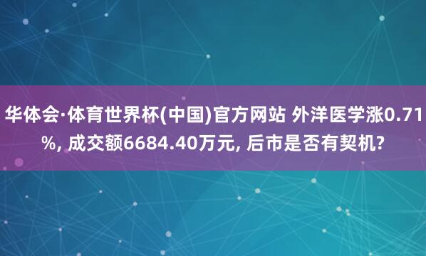 华体会·体育世界杯(中国)官方网站 外洋医学涨0.71%