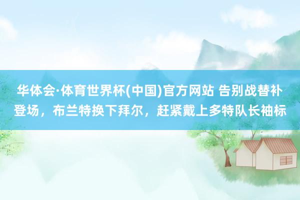 华体会·体育世界杯(中国)官方网站 告别战替补登场,布兰特换下拜尔,赶紧戴上多特队长袖标