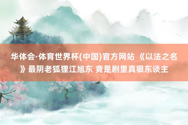 华体会·体育世界杯(中国)官方网站 《以法之名》最阴老狐狸江旭东 竟是剧里真狠东谈主